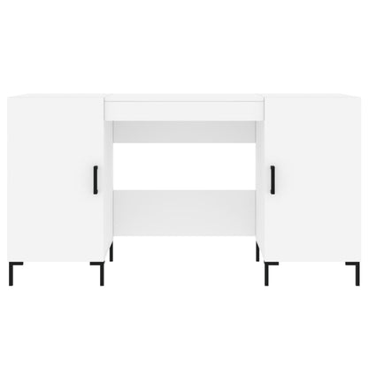 Desk 140x50x75 cm processed wood white