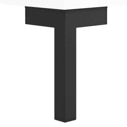 Desk 140x50x75 cm processed wood high-gloss white