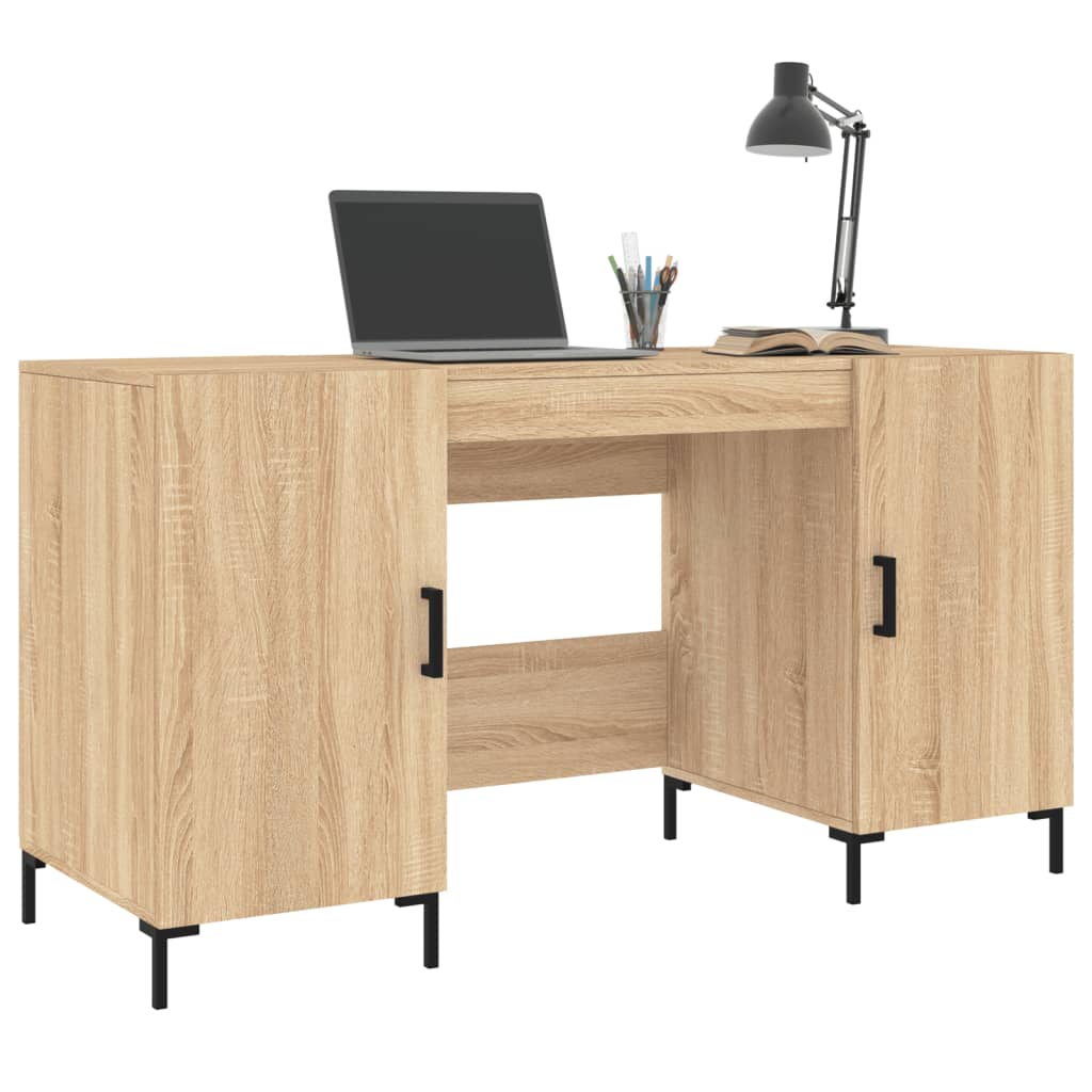 Desk 140x50x75 cm processed wood sonoma oak color