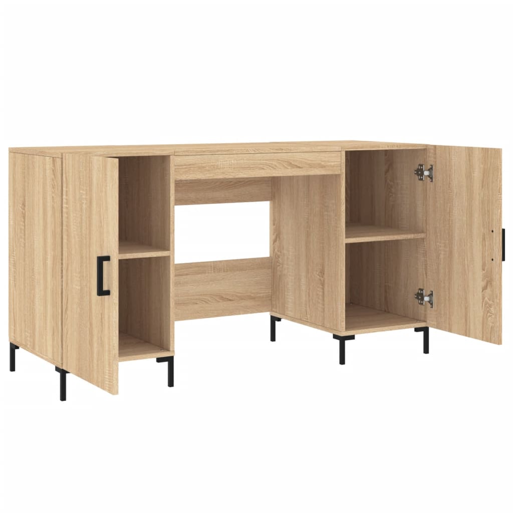 Desk 140x50x75 cm processed wood sonoma oak color