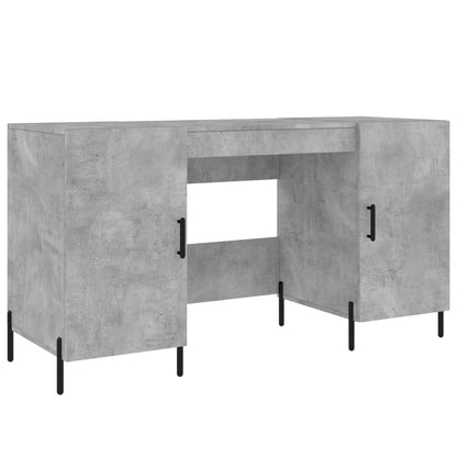 Desk 140x50x75 cm processed wood concrete gray