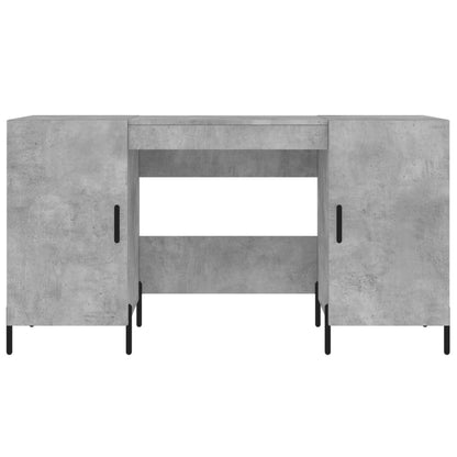 Desk 140x50x75 cm processed wood concrete gray