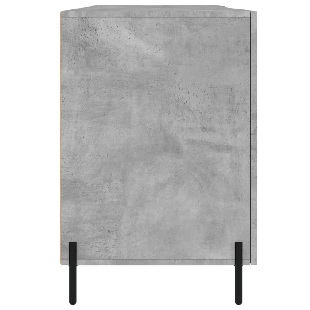 Desk 140x50x75 cm processed wood concrete gray
