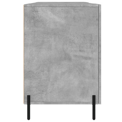 Desk 140x50x75 cm processed wood concrete gray