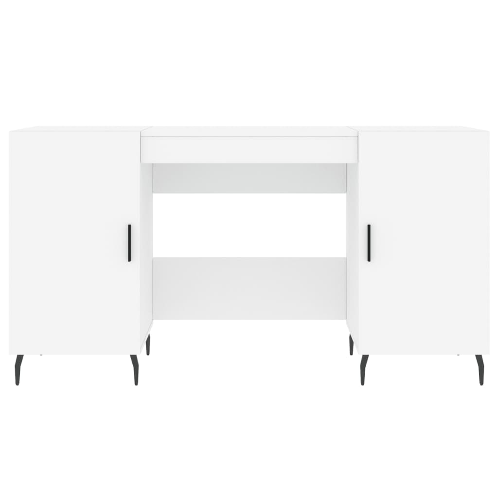 Desk 140x50x75 cm processed wood white