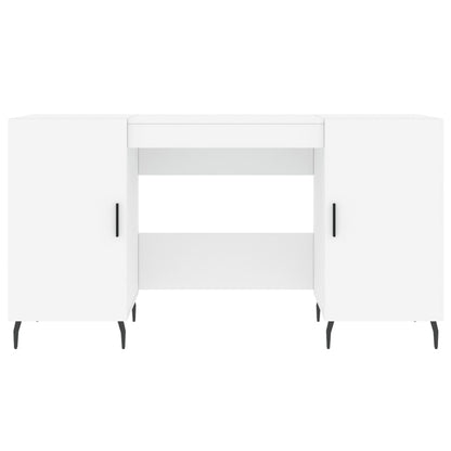 Desk 140x50x75 cm processed wood white