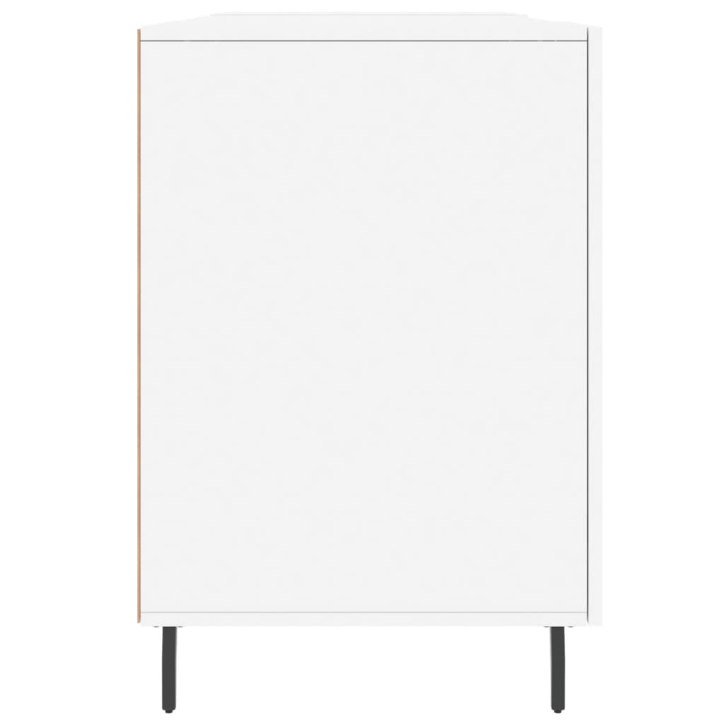 Desk 140x50x75 cm processed wood white