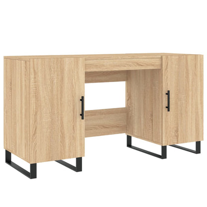 Bureau 140x50x75 cm bewerkt hout sonoma eikenkleurig
