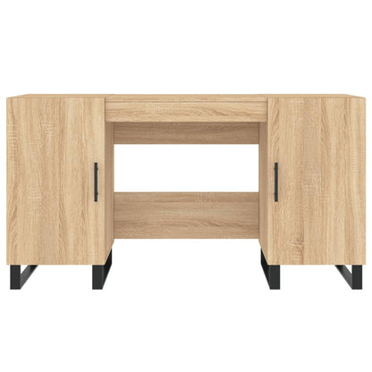 Bureau 140x50x75 cm bewerkt hout sonoma eikenkleurig