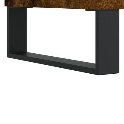 Desk 140x50x75 cm processed wood smoked oak color