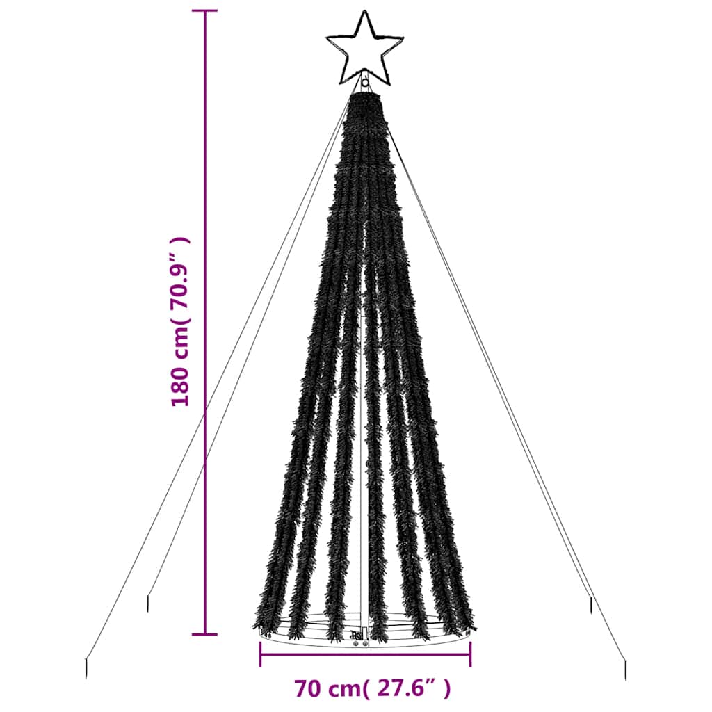 LED-kerstboom 275 LEDs koud wit 180 cm