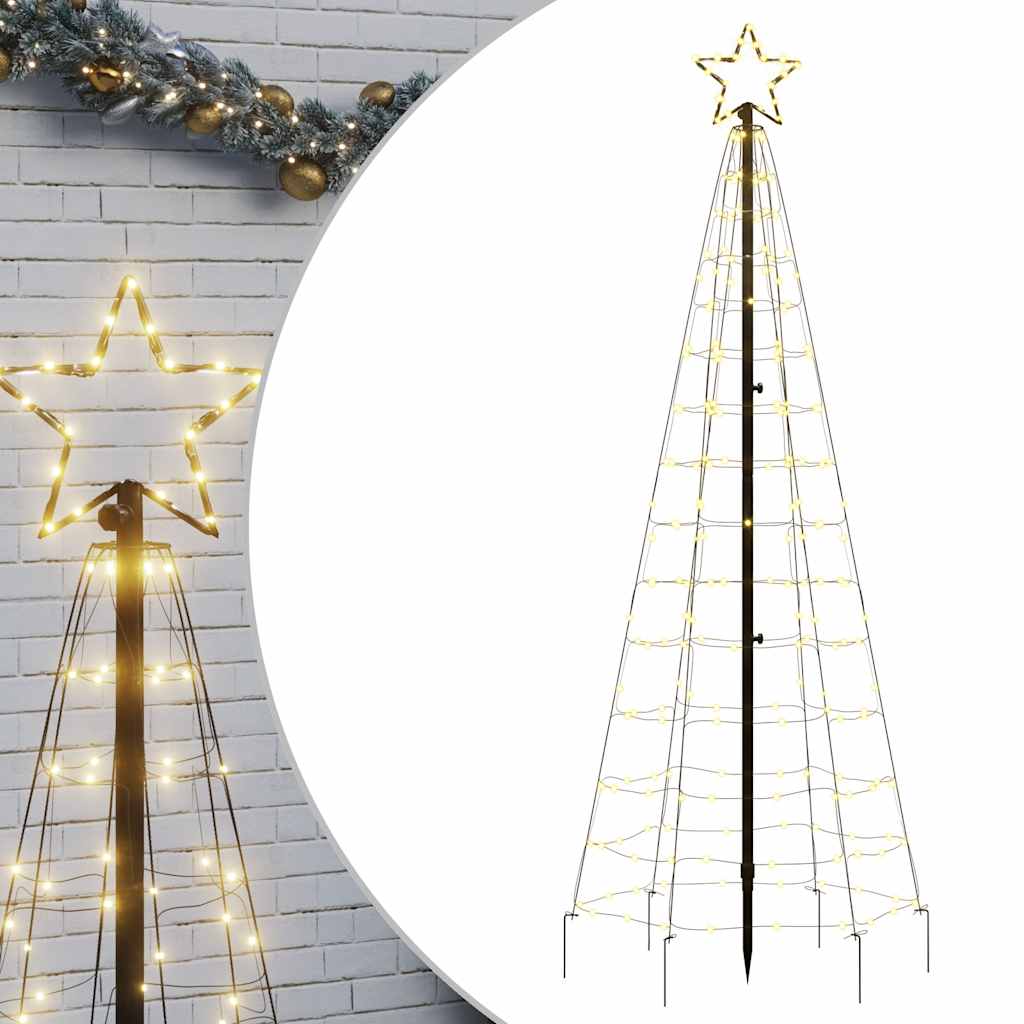 LED-kerstboom met spikes 220 LED's warm wit 180 cm