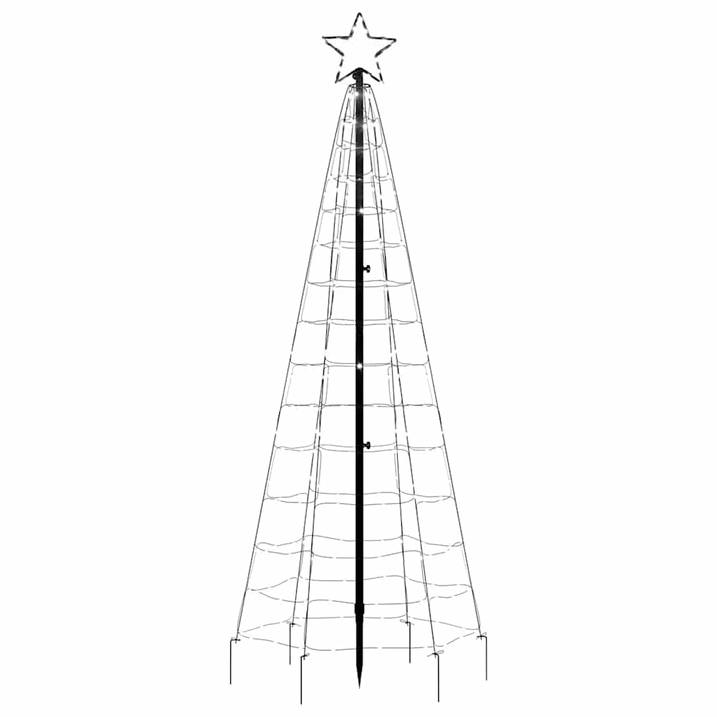 LED-kerstboom met spikes 220 LED's koud wit 180 cm