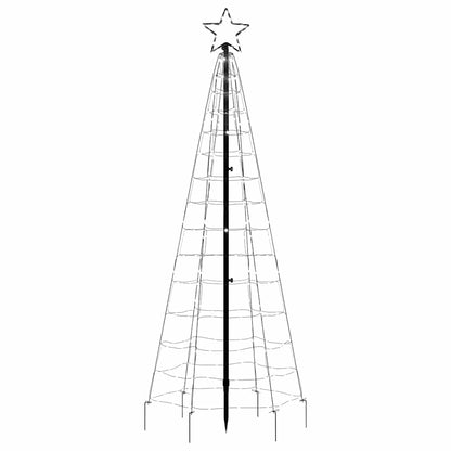LED-kerstboom met spikes 220 LED's koud wit 180 cm