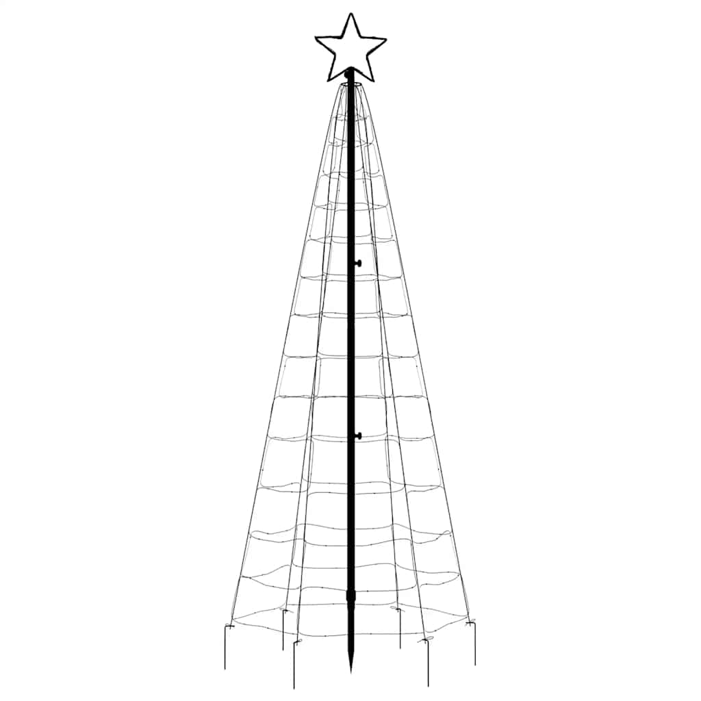 LED-kerstboom met spikes 220 LED's koud wit 180 cm