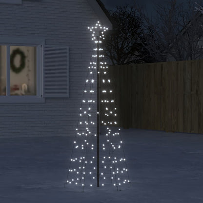 LED-kerstboom met spikes 220 LED's koud wit 180 cm