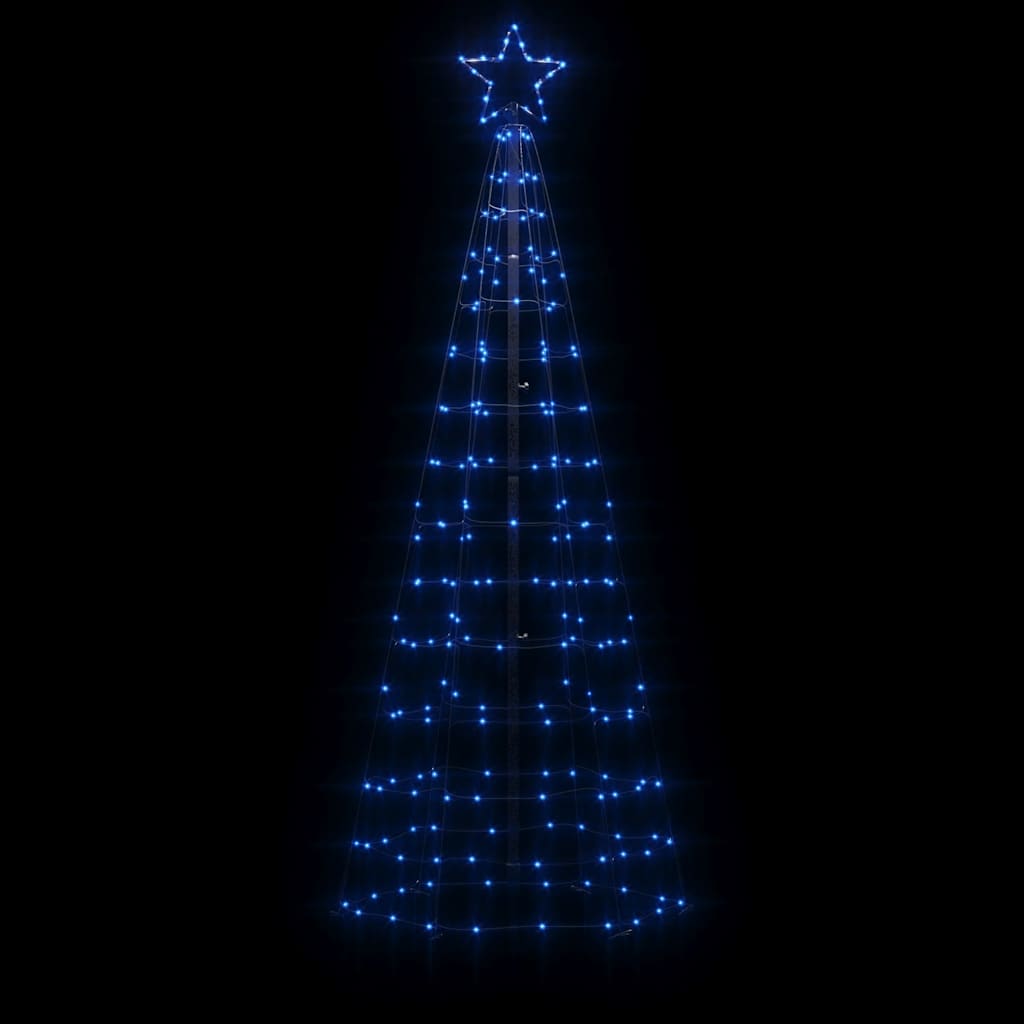 LED-kerstboom met spikes 220 LEDs 180 cm blauw