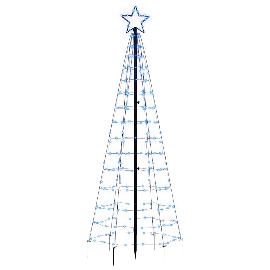 LED-kerstboom met spikes 220 LEDs 180 cm blauw