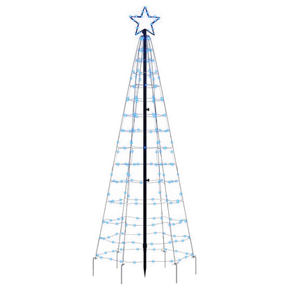 LED-kerstboom met spikes 220 LEDs 180 cm blauw