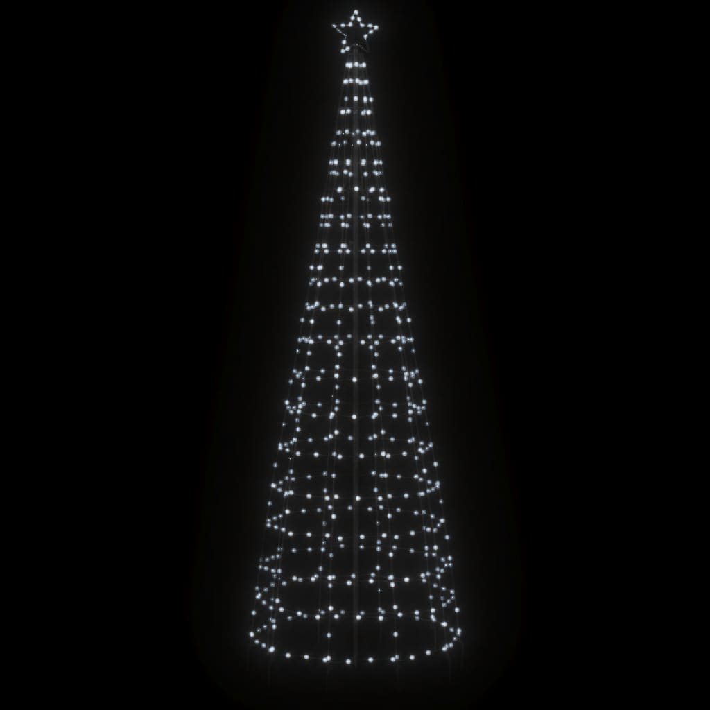 LED-kerstboom met spikes 570 LEDs koud wit 300 cm