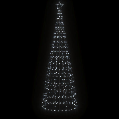 LED-kerstboom met spikes 570 LEDs koud wit 300 cm