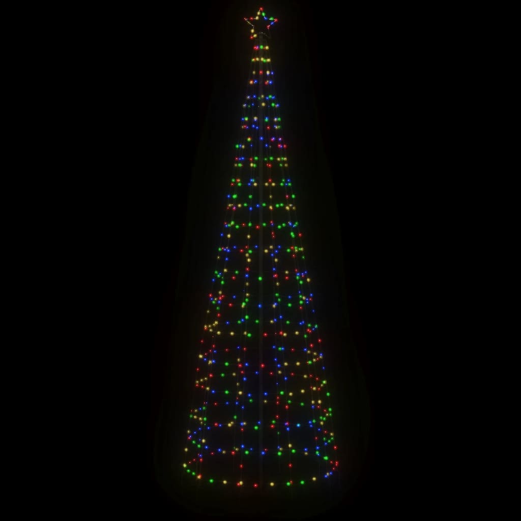 LED-kerstboom met spikes 570 LEDs kleurrijk 300 cm