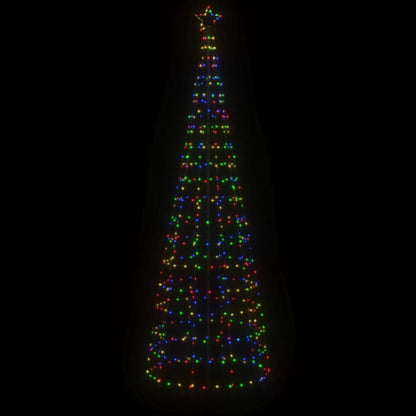 LED-kerstboom met spikes 570 LEDs kleurrijk 300 cm