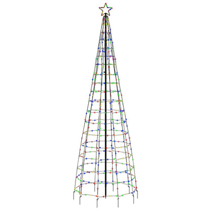 LED-kerstboom met spikes 570 LEDs kleurrijk 300 cm