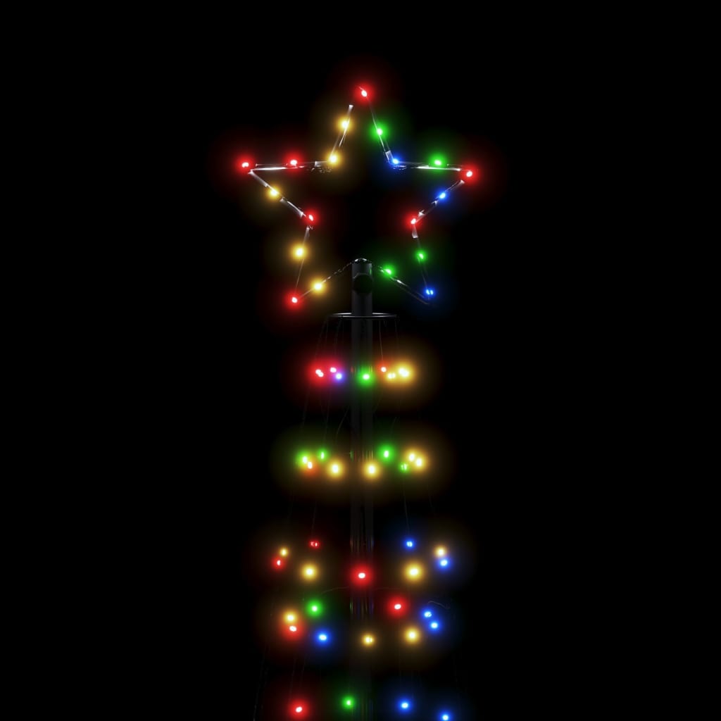 LED-kerstboom met spikes 570 LEDs kleurrijk 300 cm