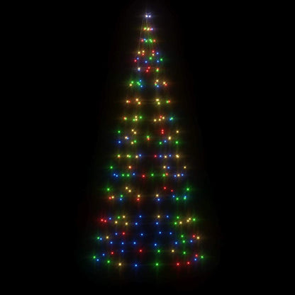 LED-kerstboom op vlaggenmast 200 LEDs kleurrijk 180 cm