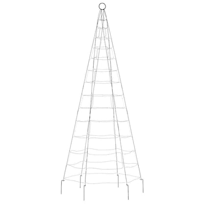 LED-kerstboom op vlaggenmast 200 LEDs kleurrijk 180 cm