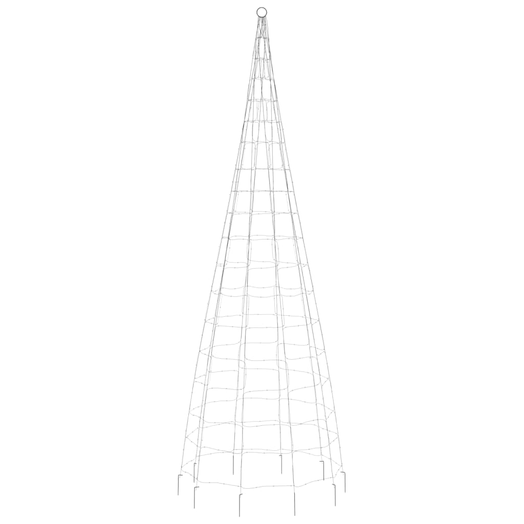 Lichtkegel am Fahnenmast 550 warmweiße LEDs 300 cm