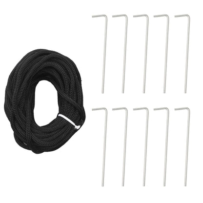 Lichtkegel am Fahnenmast 550 warmweiße LEDs 300 cm