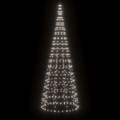 LED-kerstboom aan vlaggenmast 550 LEDs koud wit 300 cm