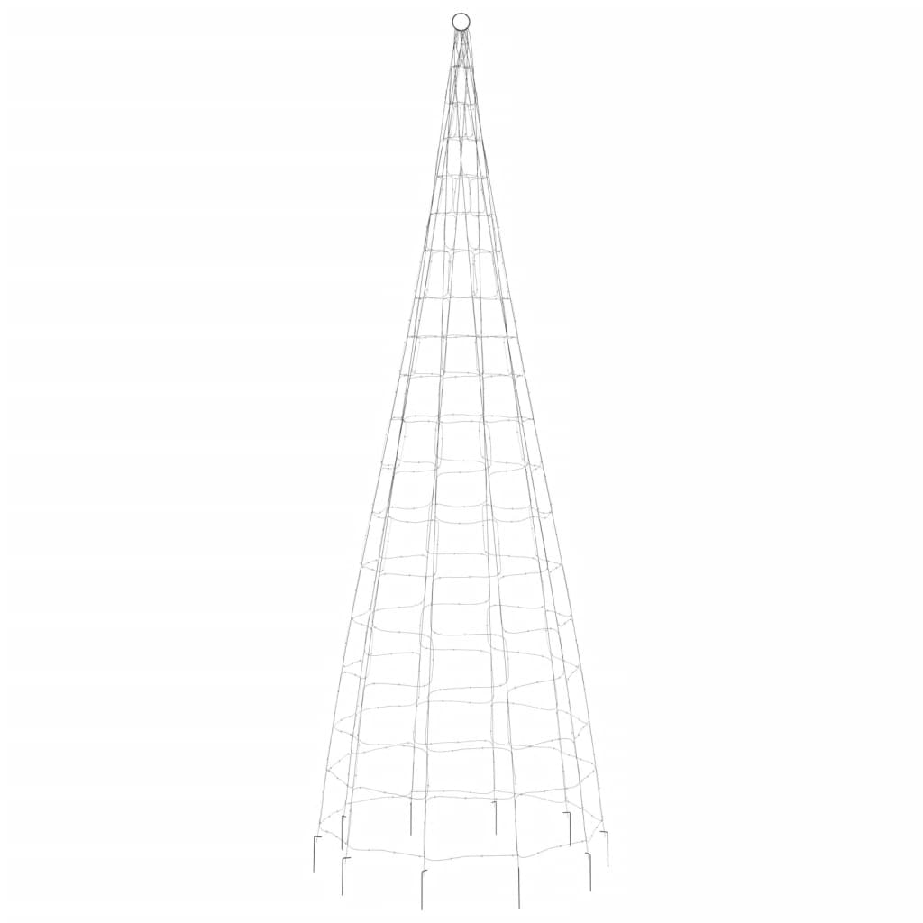 LED-kerstboom aan vlaggenmast 550 LEDs koud wit 300 cm