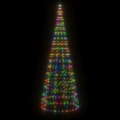 LED-kerstboom aan vlaggenmast 550 LEDs kleurrijk 300 cm