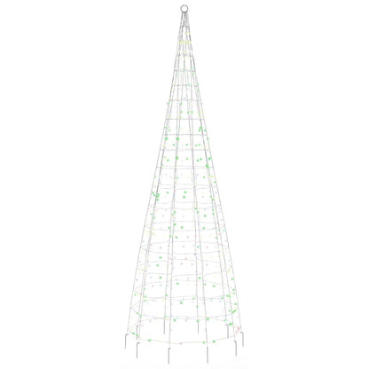 LED-kerstboom aan vlaggenmast 550 LEDs kleurrijk 300 cm