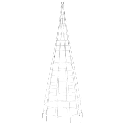 LED-kerstboom aan vlaggenmast 550 LEDs kleurrijk 300 cm