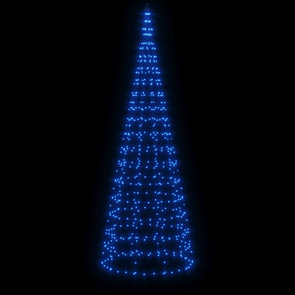 LED-kerstboom aan vlaggenmast 550 LED's 300 cm blauw