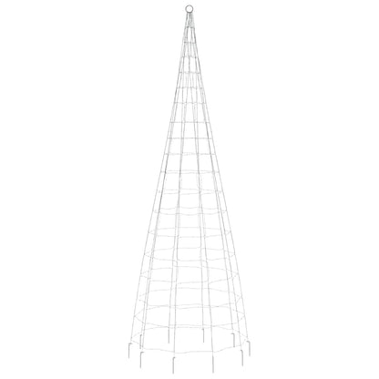LED-kerstboom aan vlaggenmast 550 LED's 300 cm blauw