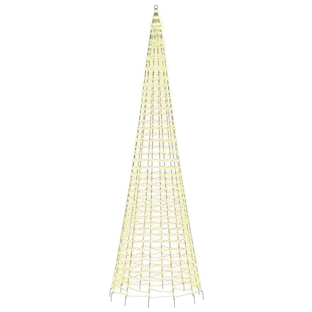 Light cone on flagpole 1534 warm white LEDs 500 cm