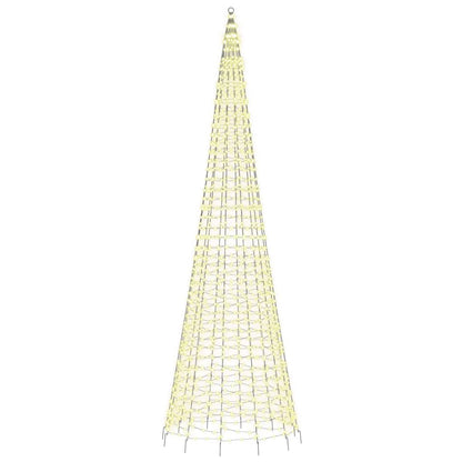Light cone on flagpole 1534 warm white LEDs 500 cm