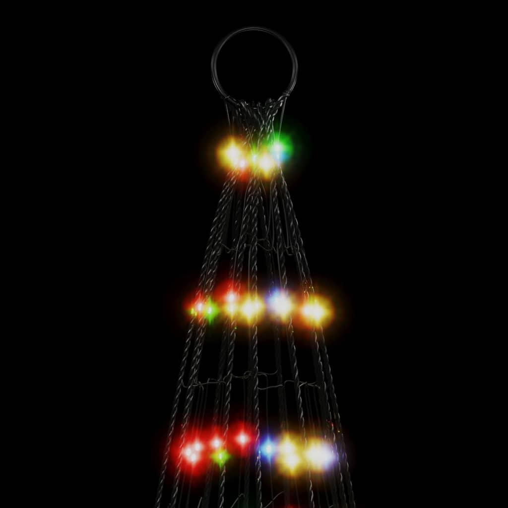 LED-kerstboom aan vlaggenmast 1534 LEDs kleurrijk 500 cm