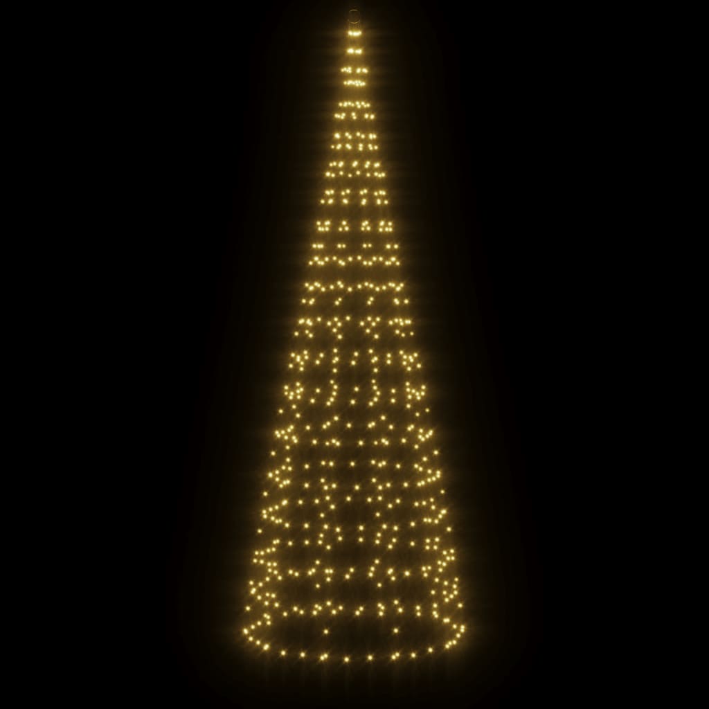 LED Kerstboom op vlaggenmast 550 LED's 300 cm warm wit