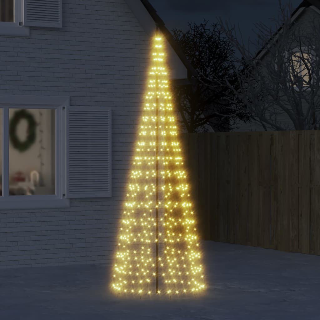 LED Kerstboom op vlaggenmast 550 LED's 300 cm warm wit
