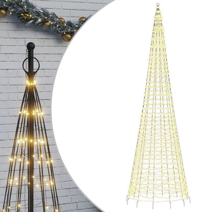LED Kerstboom op vlaggenmast 1534 LED's 500 cm warm wit