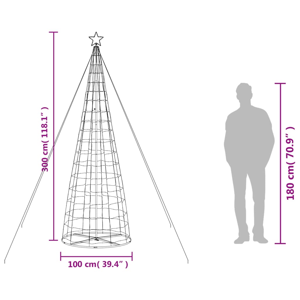 LED Kerstboom 570 LED's 300 cm warm wit