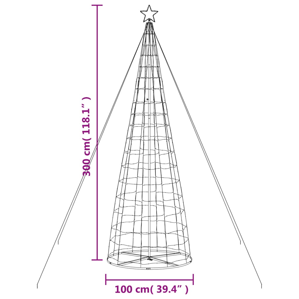 LED Kerstboom 570 LED's 300 cm warm wit