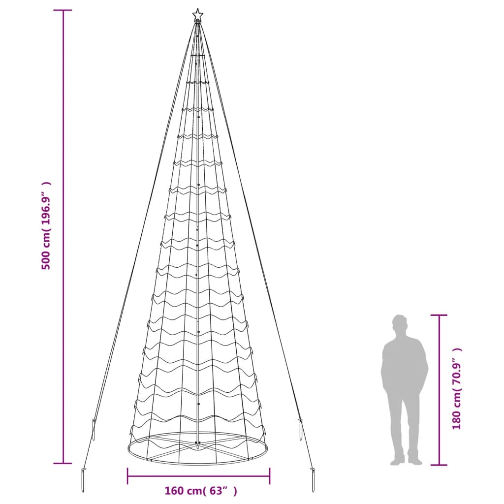 LED Kerstboom 1554 LED's 500 cm warm wit