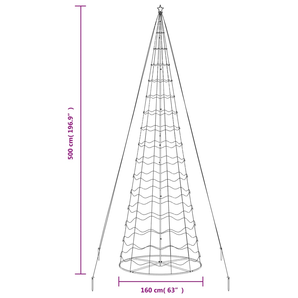 LED Kerstboom 1554 LED's 500 cm warm wit